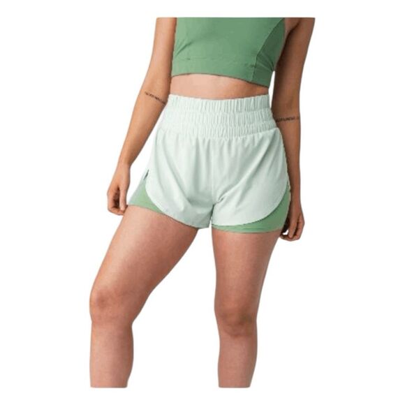 Balance Athletica The Vista Short Logo V1 Mint Green High Waisted Athletic S - Picture 1 of 8